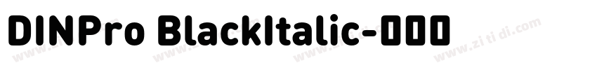 DINPro BlackItalic字体转换